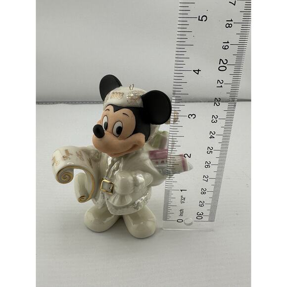Vintage Lenox Disney 2003 Mickey Mouse Annual Christmas Ornament Porcelain - Picture 7 of 9